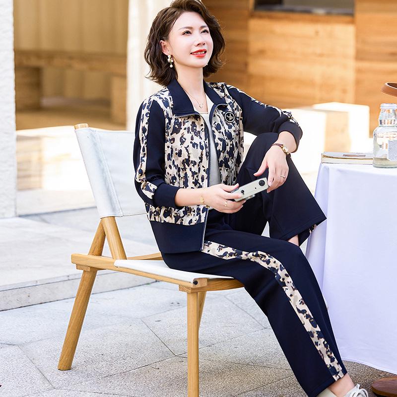 2025 Herbst Tie-Dye Jacke Trainingsanzug für Frauen mittleren Alters - Lässiges Set