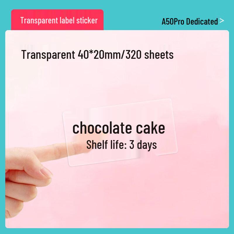 Tie Boshi Transparent Thermal Label Paper CN plug (adapter included)