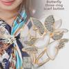 Korean Style Versatile Diamond Butterfly Silk Scarf Ring