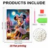 Disney Pearl Painting Minnie Moonlight Castle Bouquet Creative Art 5D Pearl Embroidery Cross Stitch Kit Handmade DIY Home and Room Decor Gift