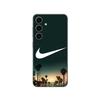 Case for Samsung Galaxy S25 Nike Logo California Palms At Night Background