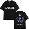 Kpop Katseye Logo Graphic T Shirt Fashion Pop Music Mens Women Korean Style Tshirts Oversized Cotton Casual Tshirt Streetwear