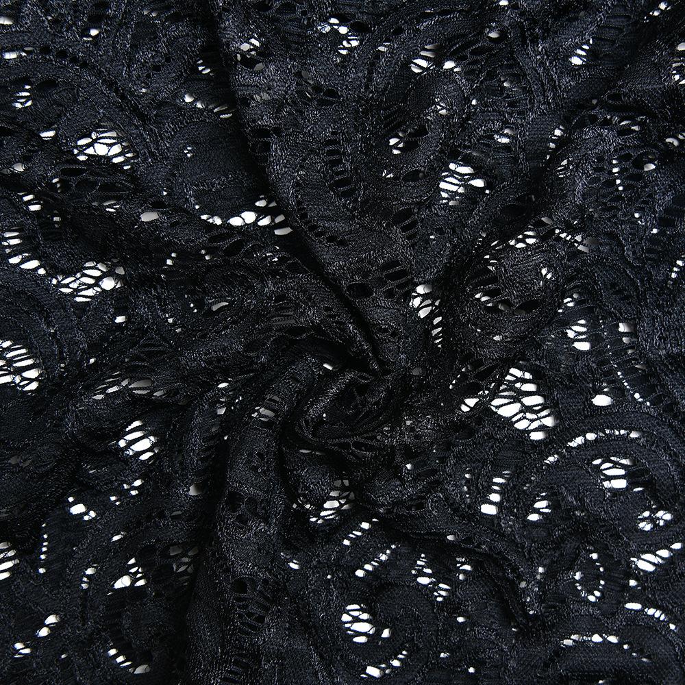 Letnia seksowna, dopasowana koronkowa bluzka z dekoltem w serek i rozszerzanymi rękawami