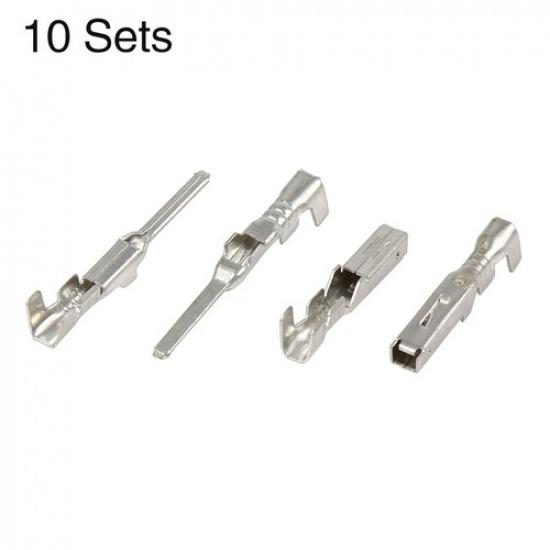 10 Sets 15mm Car Universal Electrical Wire Connector Male Female Terminal