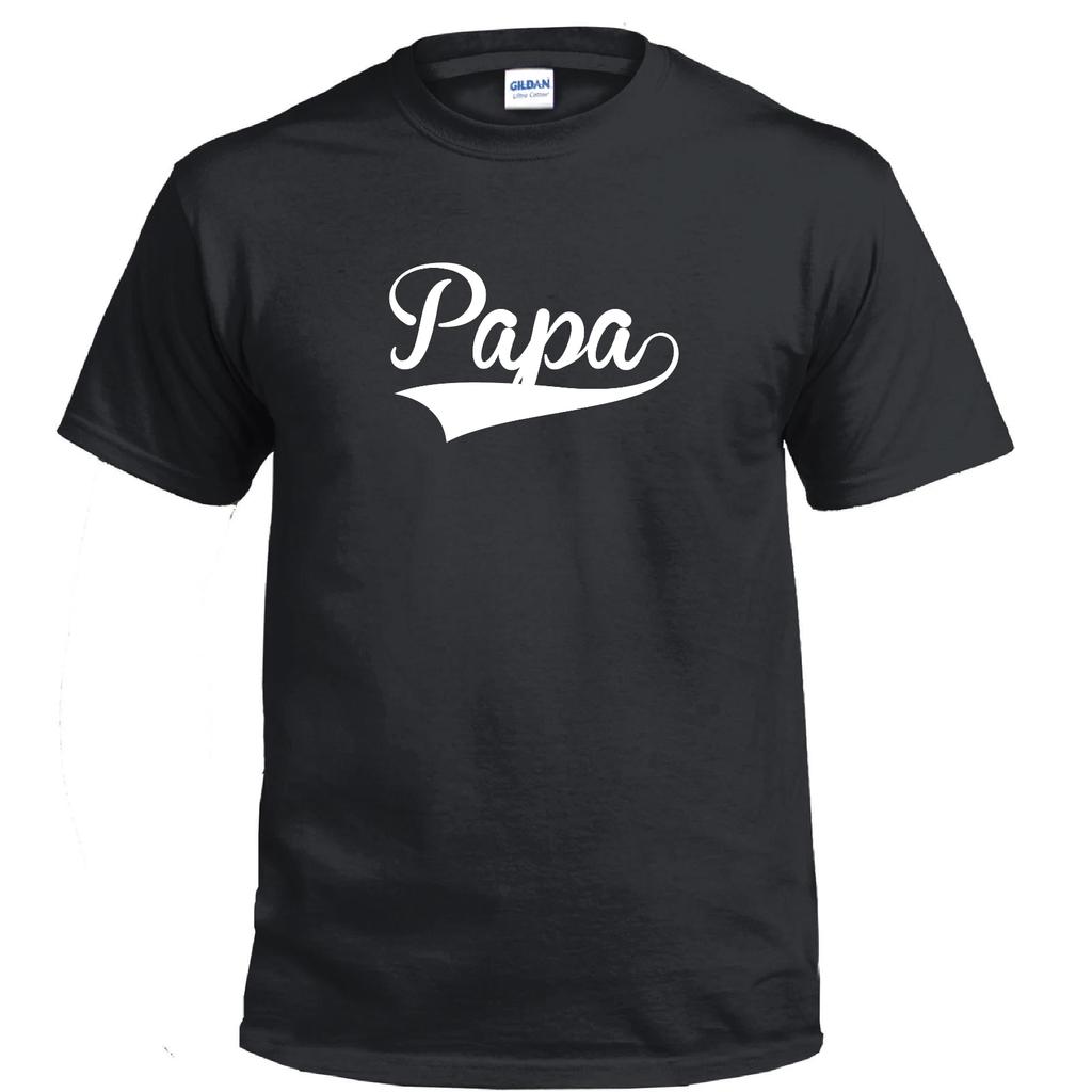 Papa Dad Daddy Fathers Day Tee Gift Baseball Jersey Cotton T-Shirt For Him