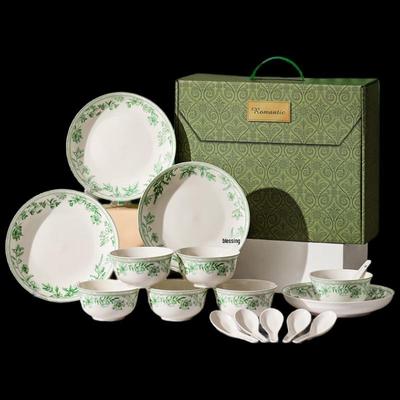 Juego de Regalo de Vajilla de Cerámica de Jardín Francés Woding