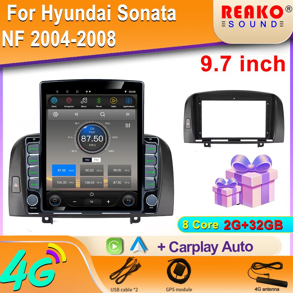 

9,7-дюймовый вертикальный экран Tesla Android автомобильное радио для Hyundai Sonata NF 2004-2008 экран GPS навигация мультимедийный плеер 8 core 2GB+32GB