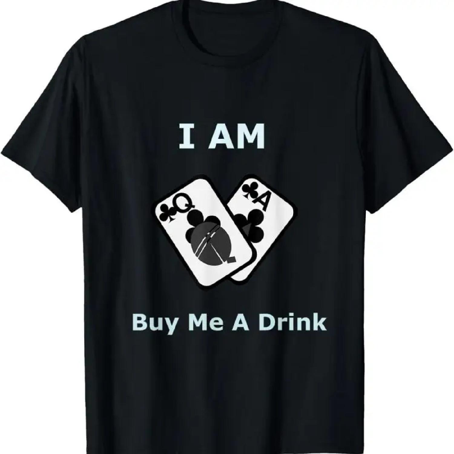 21st birthday T shirt I m 21 buy me a drink black jack tee XXXXXL разноцветный