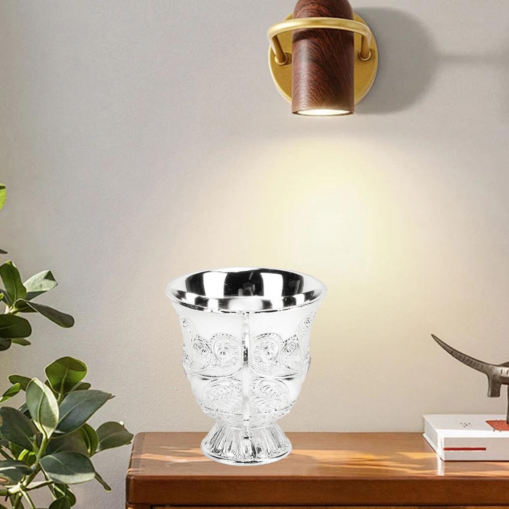 Retro Wine Glass Metal Multi Functional Decorative Shot Glass Wine Chalice for Bar Display Cabinet