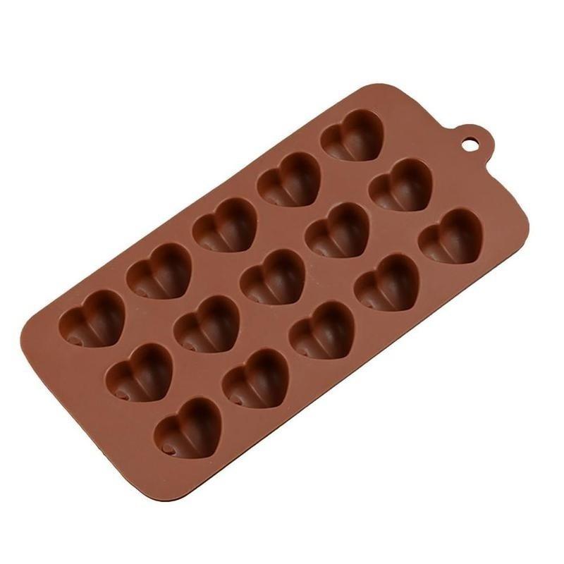 Silicone Romantics 15 Heart-shaped Mini Cake Mold For Chocolate Desserts Pudding Baking Cakes Decorating Tool Molds Pan