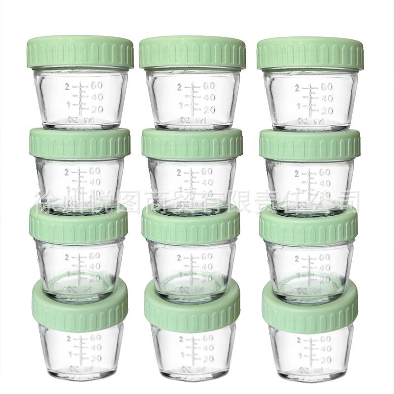 Stackable Sealed 100ml Glass Baby Food Storage Jar