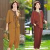 Women's Summer 2026 Cotton Linen Two-Piece: Plus Size Shirt & Wide Leg Pants