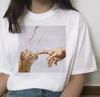 Oil Painting Cat Women's Fashion Personality Spoof Classic Oil Painting T-shirt Women Clothing Tops Harajuku Aesthetic Oversized