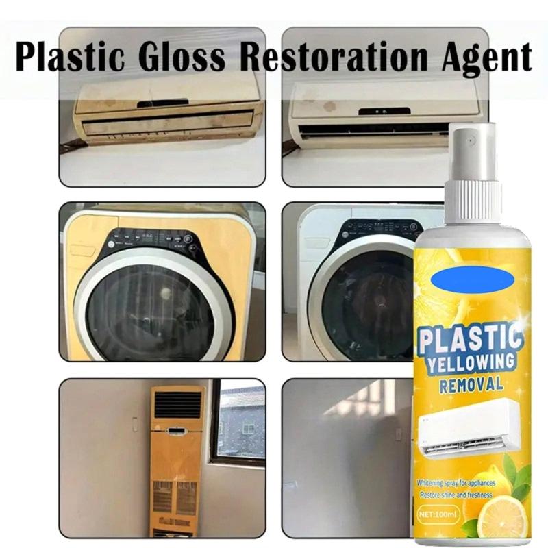 Stain Remover Plastic Gloss Restoration Agent for Air Conditioning Shell Appliances Plastic Yellowing Removal Sprayer