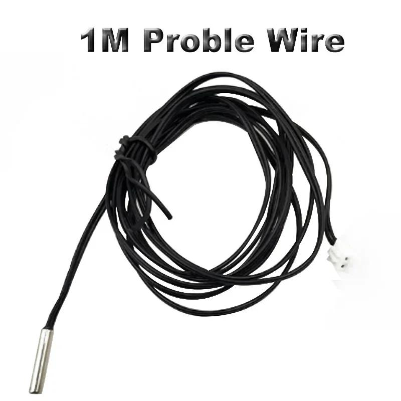 

W3001 W3002 Микрокомпьютерный контроллер температуры DC12V 24V AC110 AC200V Цифровой термостат Термореле Управление нагревом и охлаждением 1m Temperature Probe