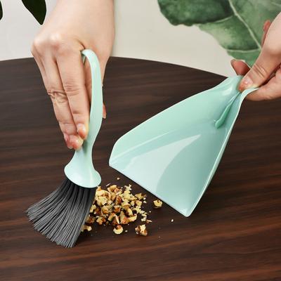 2Pcs/Set Cleaning Brush Set High-Density Bristles Broom Compact Size Lightweight Dustpan Set Portable Cleaning Kit