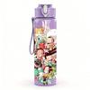 1PC Kids Group Gathering Cartoon 750ml Color Plastic Sports Water Bottle Leakproof Flip Straw Lid Suitable for Sports Office Home Use