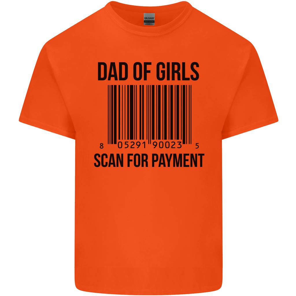 Dad of Girls Scan For PayUnisext Fathers Day Unisexs Light Cotton TShirt