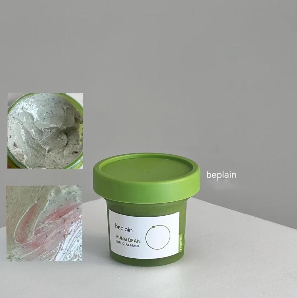 BEPLAIN Masque à l'Argile aux Pores de Haricot Mungo 120ml, Masque à l'argile à rincer, Nourrissant, Hydratant, Cosmétiques Coréens, Kbeauty