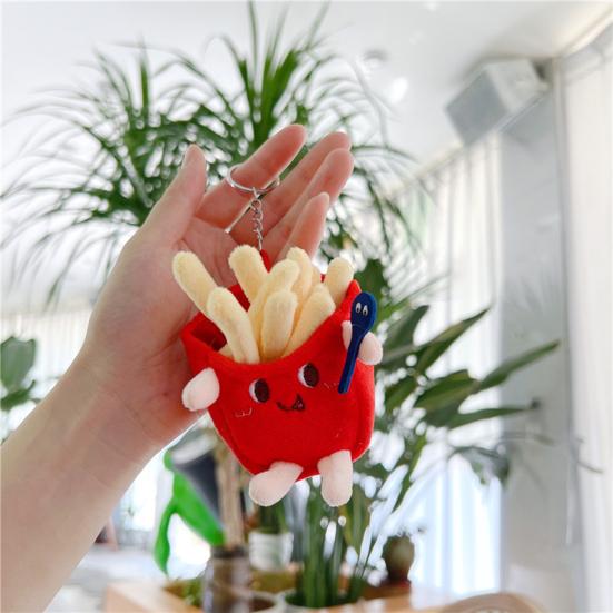 11cm Cute Keychain Decorative Lovely PP Cotton Food