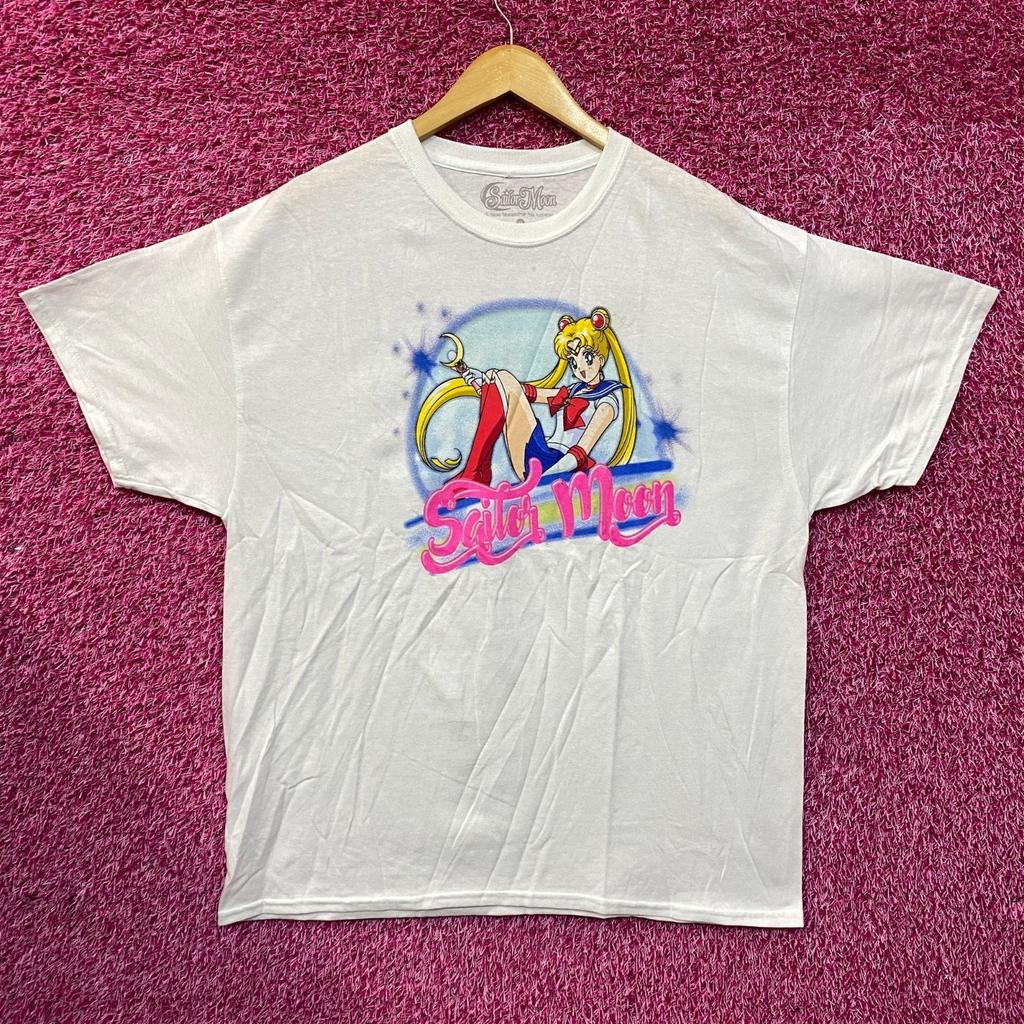Sailor Moon Air Brush Style Anime 100% Cotton T-shirt Mens Tees Top