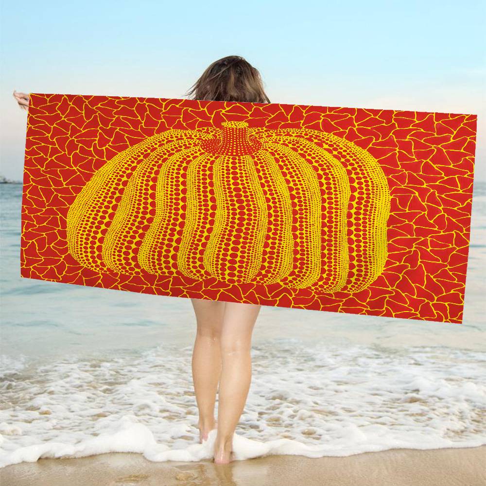 Pumpkin Yayoi Kusama Microfiber Printed Beach Towel Mountain Climbing Yoga Beach Swimming Running Absorbent Soft Towel