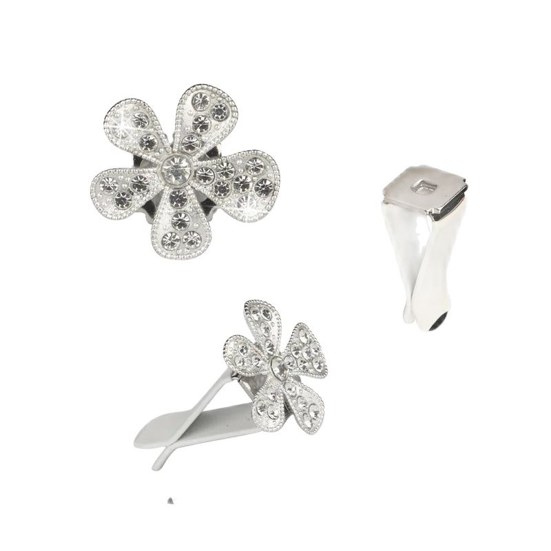 5pcs New Water Diamond Five Petal Flower Diamond Flower Car Air Outlet Decoration Clip Car Interior Decoration