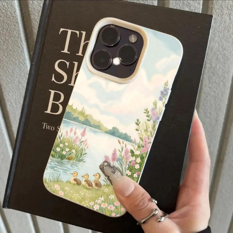 Cute Duck Pattern Phone Case For iPhone 17 Pro Max 17Air Case iPhone 16 15 14 13 12 11 Pro Max 16e X XR XS Shockproof Soft Cover