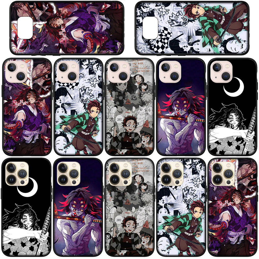 Phone Case for Samsung Galaxy S25 S24 S23 iPhone 16 15 Xiaomi Redmi Note 14 13 12 16E X Pro Max OPPO Moto Huawei Kokushibo Demon Slayer Tanjirou Cover