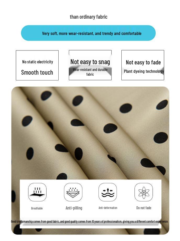 Women's High-Waisted Polka Dot Wide-Leg Culottes - Spring/Summer, Slimming, Comfortable, Nine-Point Length