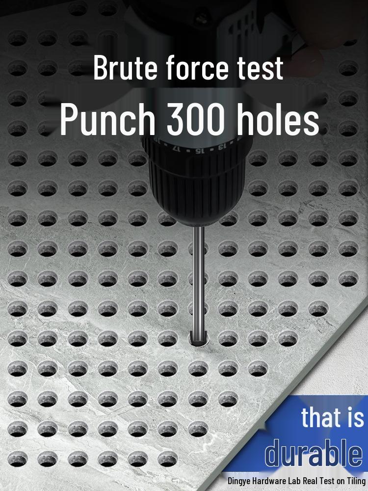 6mm Electric Concrete & Glass Drill Bit - Alloy Triangle Design for Precise Hole Punching