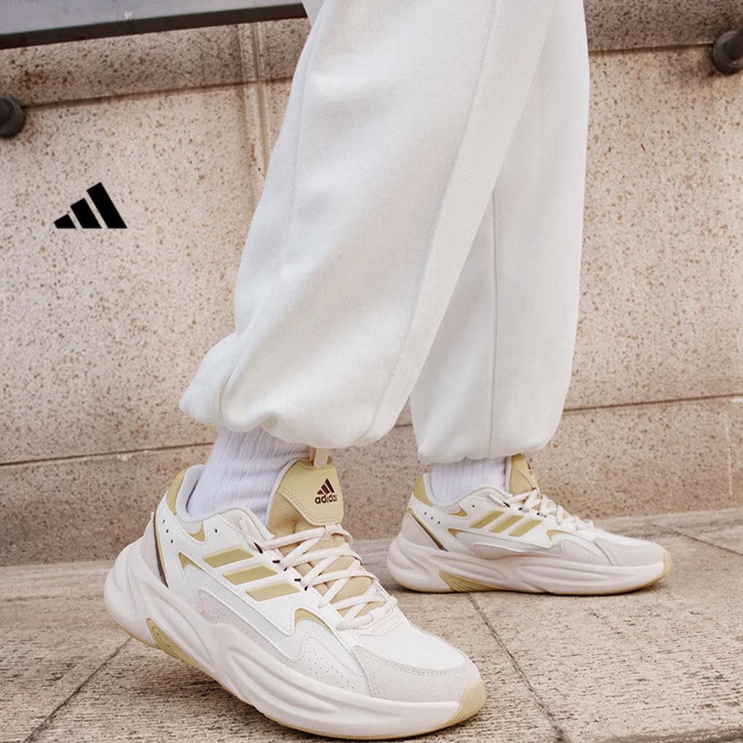 

Adidas Bounce Shoes OZWAVE casual thick-soled heightening loafers Adidas JR3198 48 слоновая кость
