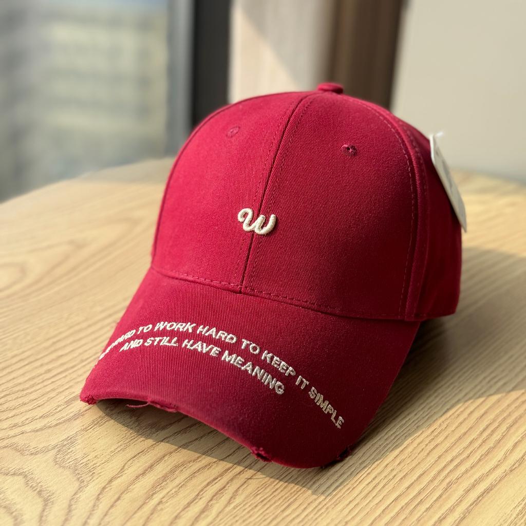 Korean-style Women's Cap with Embroidered Letters, Hard-brimmed Baseball Cap, Trendy and Versatile, Casual Student Cap, Suitable for Spring and