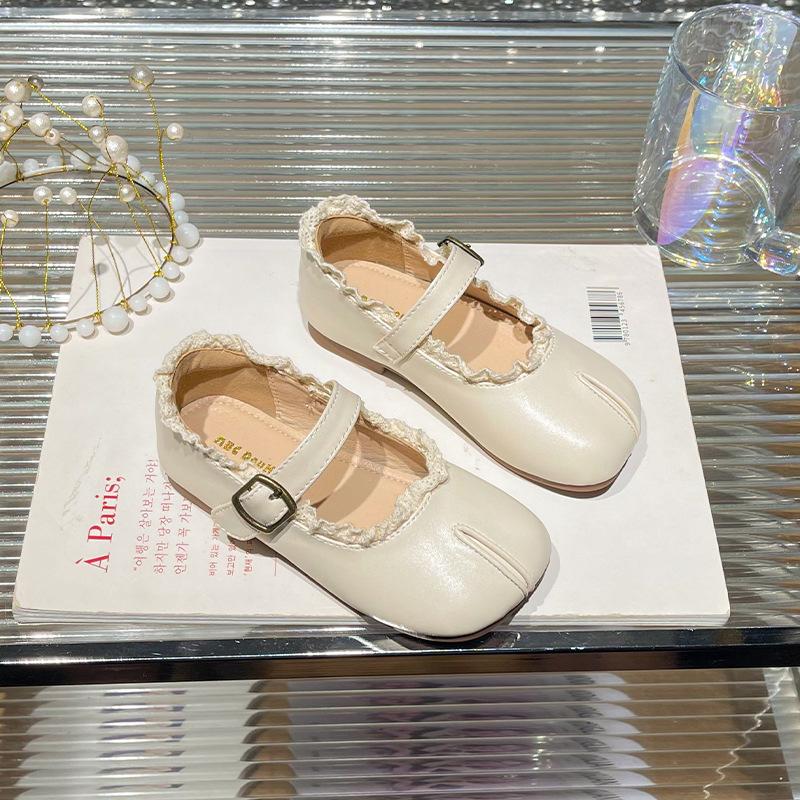Girls' Small Leather Shoes 2025 Spring New Sweet Children's Princess Shoes Large Children False Toe Soft Sole Single Shoes