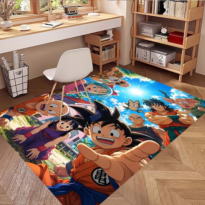 DRAGON BALL Print Rug, Washable Floor Carpet, For Entryway Dorm Laundry Room Office Study, Home Decor Birthday Christmas Gift