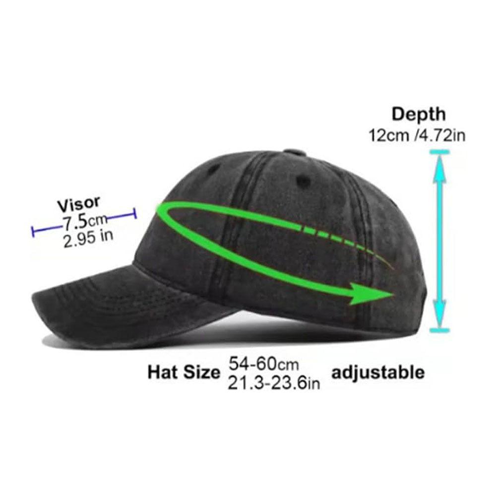 Vintage Unisex Hat Breathable Embroidered Hat Creative Gift Distressed Cap