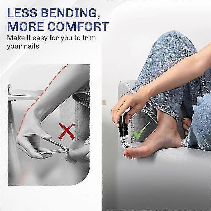 Nail Scissors for Elderly, Ergonomic Foot Nail Scissors, Stainless Steel, Precision Cutting Edges
