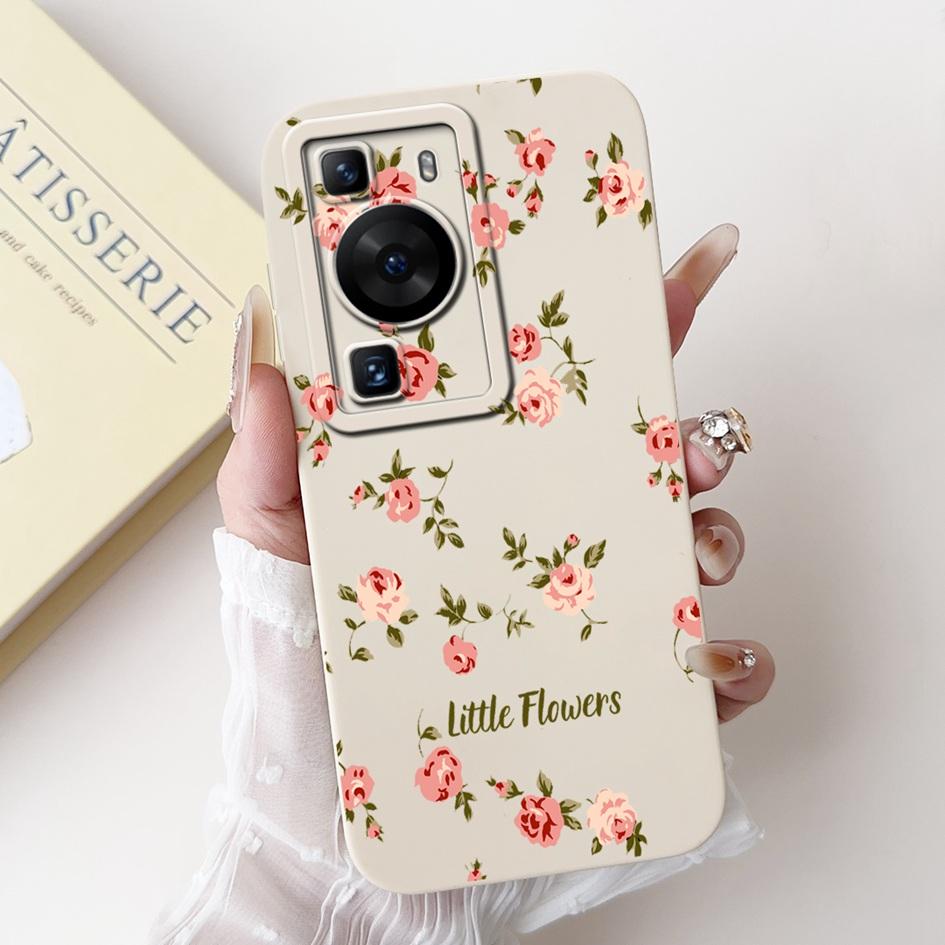 For Huawei P60 Pro Case MNA-LX9 Shockproof Cover Cute Cartoon Square Lens Protection Bumper For Huawei P60 Art P 60 P60Pro Funda