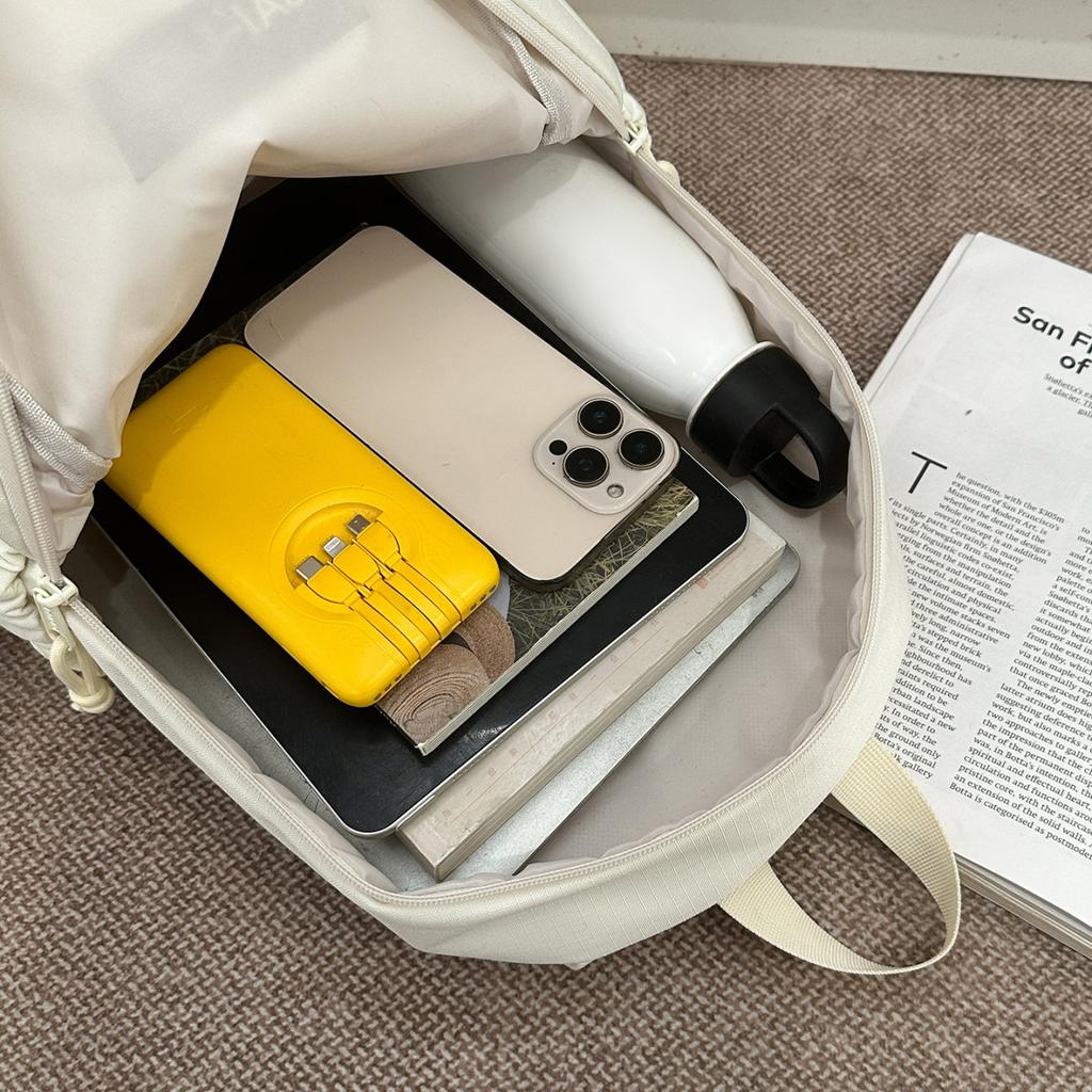 Schoolbag simple and fashionable backpack multi-compartment large-capacity nylon backpack commuting shopping travel versatile lightweight leisure bag