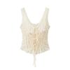Zbzr Spring New Women clothes Western Style Bowknot Decoration Lace-up Slim fit Sexy Pleat Sling Vest Top