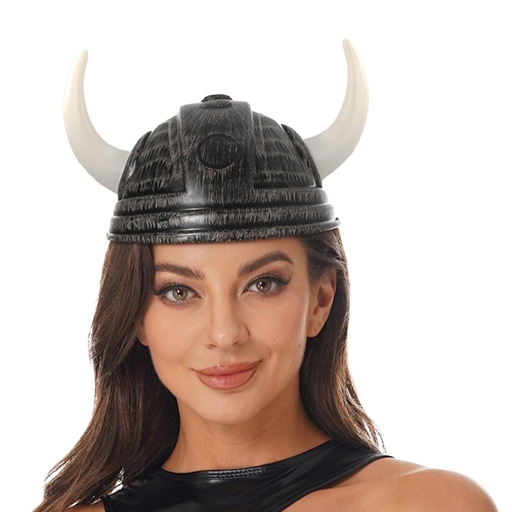 Classic Buffalo Horn Viking Hat for Men Women Halloween Cosplay Party Photo Prop Birthday Costume Accessory
