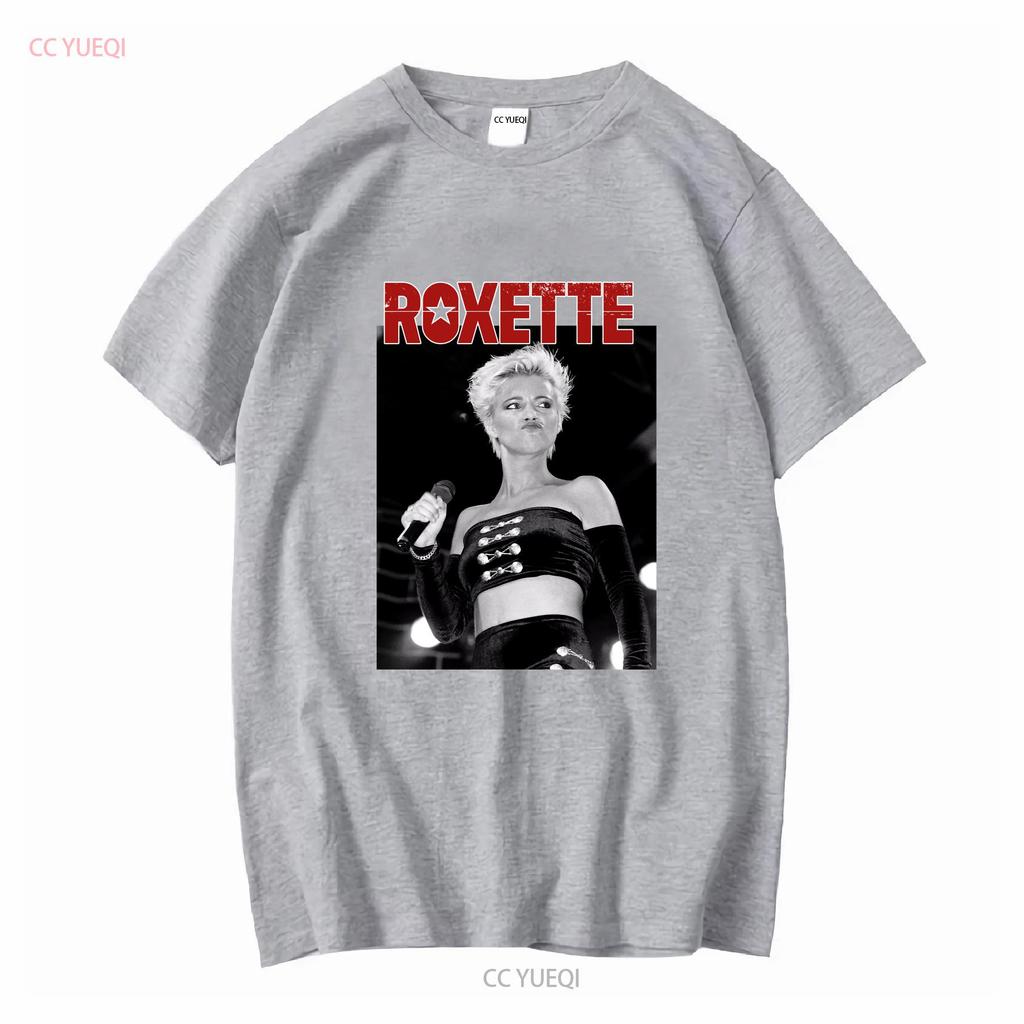 Vtg Roxette En Concierto Algodón Pesado S 5xl Camiseta Negra Mm661 Mangas Largas O Cortas Lavado Vintage Elegante Suave Transpirable
