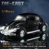 New 1:18 Classic Car Beetle 1955 Alloy Car Model Sound and Light Pull Back Children's Toy Collectibles Birthday gift