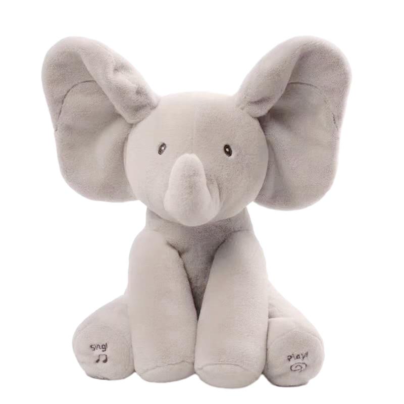 Elephant Plush Toy For Kids Soft And Cuddly Stuffed Animal With Music And Sound