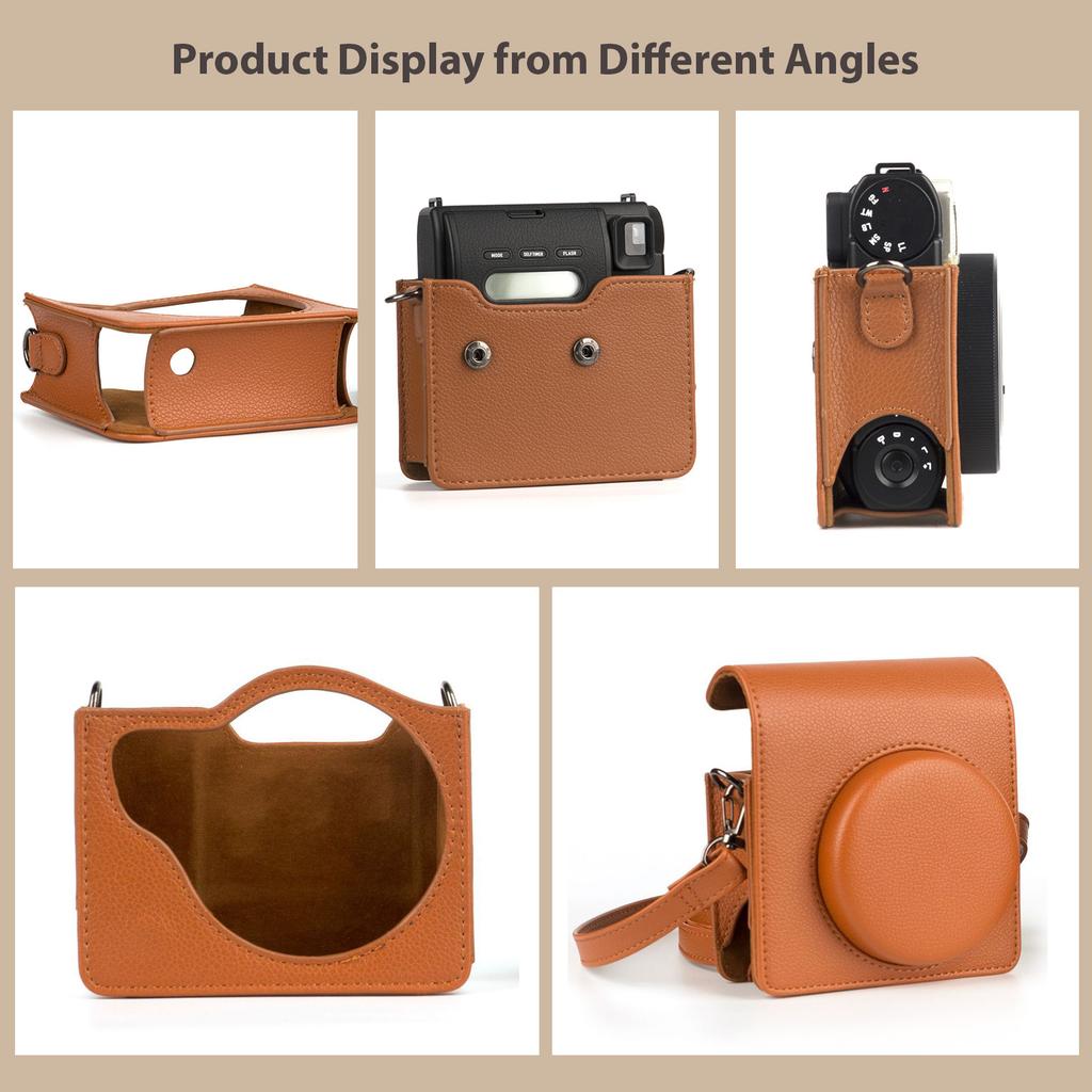 Tragbare Sofortbildkameratasche Kameratasche Retro-Stil PU-Leder Tragetasche Ersatz für Fujifil