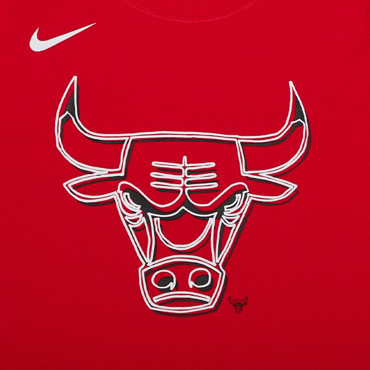 Nike NBA Chicago Bulls Logo T-Shirt Comfortable Breathable Short Sleeve Kids Tops Red 3Z2B7BBWZ-BUL