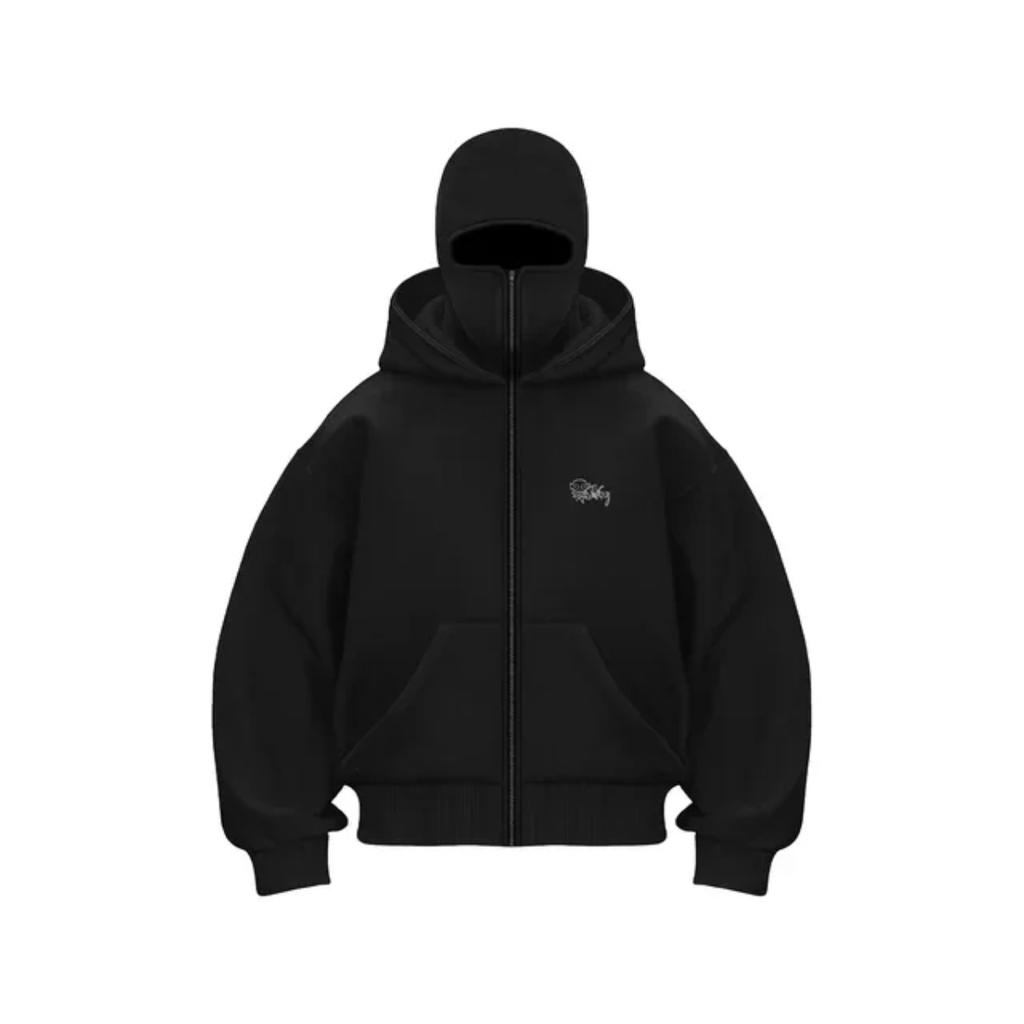 VibeStreet New Autumn Winter Hoodie Mens Loose Hooded Zipper Jacket Gothic Star Fashion Punk Y2k Hip Hop Harajuku Clothing Men Sweatshirts Oversized