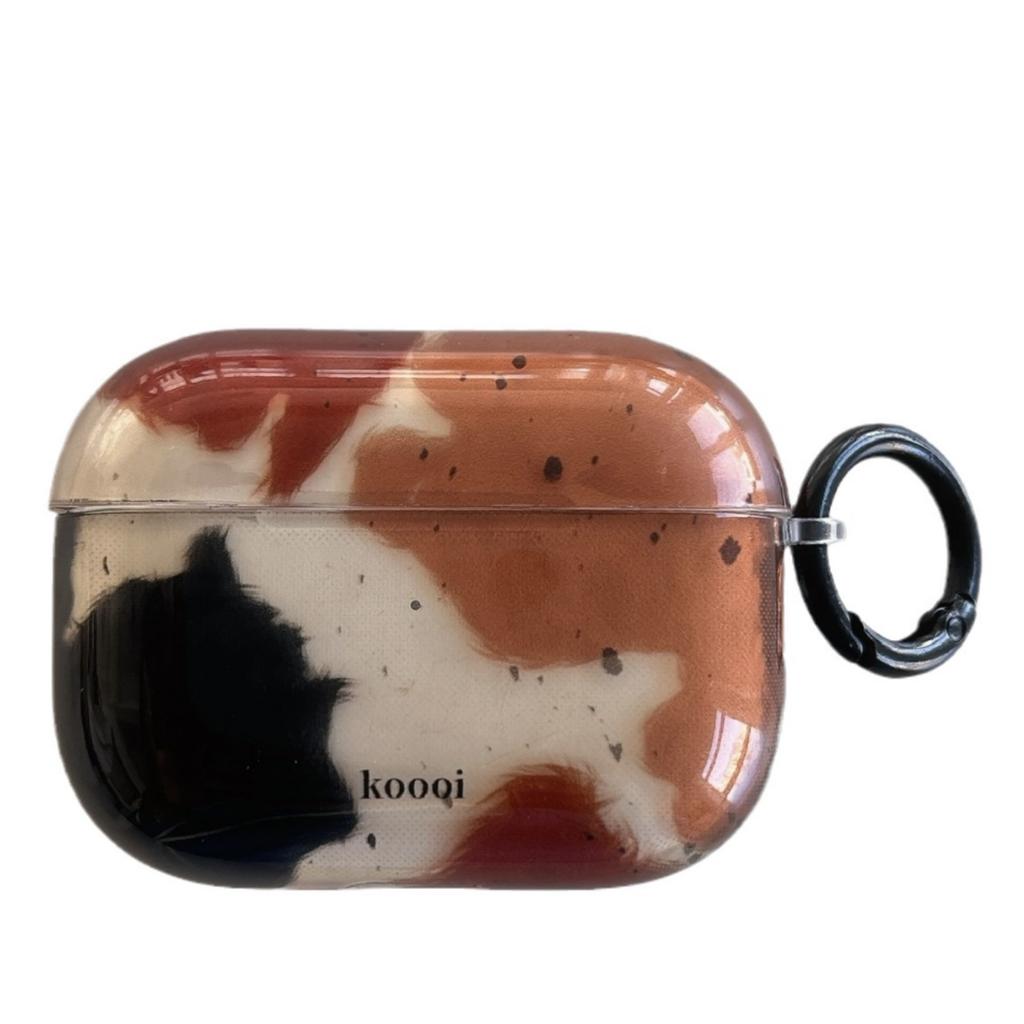 Ins simple brown smudge suitable for AirPods 1 protective case AirPods pro1 apple 1st generation protective case