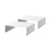 Yamazaki Jitsugyo 5566 Lower Storage Box Storage Rack, Set of 2, White, Approximately W31XD27XH10cm, Effectively Utilizes Dead Space, Gap Storage