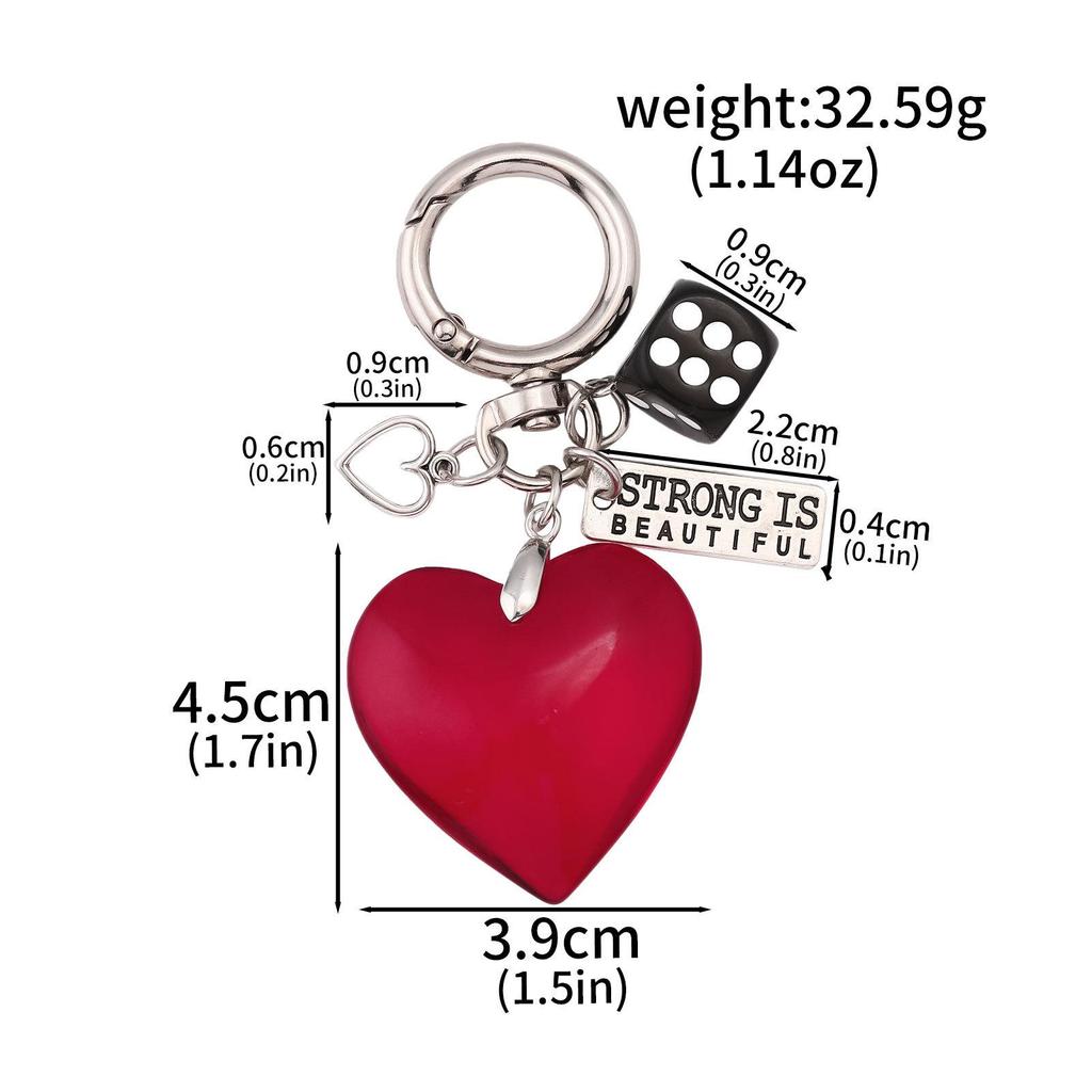 Fashionable Irregular Shape Dice Billiard Bag Pendant Metal Keychain - Hot Selling